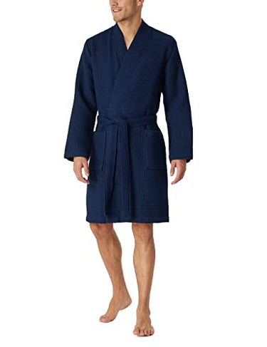 Schiesser Herren Waffelpique 100 Cm Länge - Bio Baumwolle Bademantel, Weiss_178401, EU im Sale